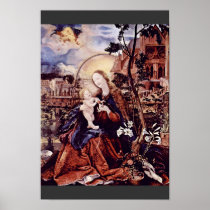 Aschaffenburg Altar Middle Panel: Mary With Child Posters