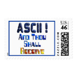 ASCII And Thou Shall Receive postage