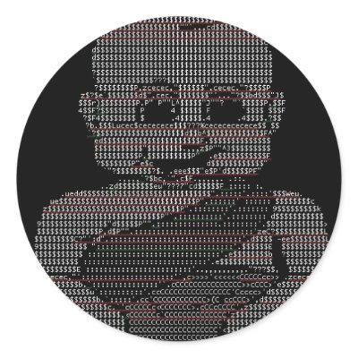 ASCII Baby Round Sticker by terrenceross