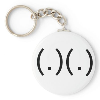 ASCii Boobs Key Chain by Tantrix_Designs