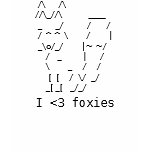 ASCII Fox t-shirts