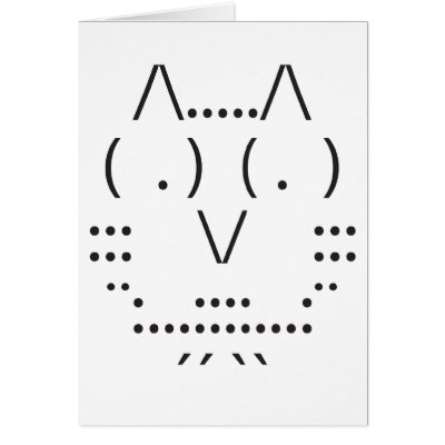 Ascii Owl Card by SuperDuperKawaii