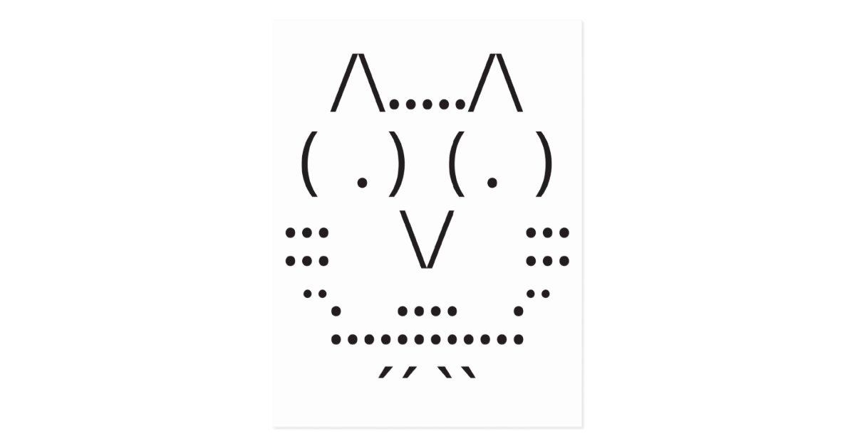 Ascii Owl Postcard Zazzle