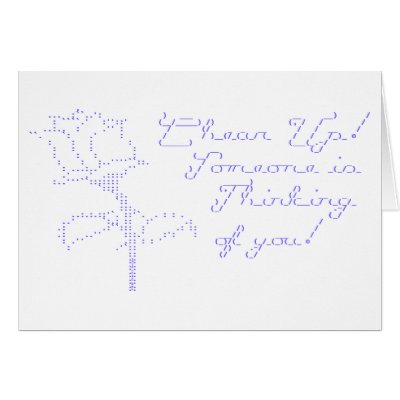 ASCII Rose - Cheer Up Greeting Card by ChaotixDesigns