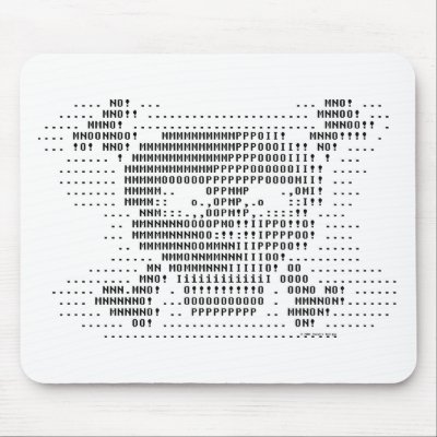 ASCII Skull-n-Bones Mouse Pads by ChaotixDesigns