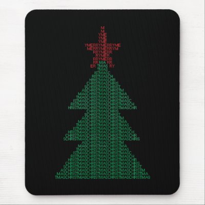 ASCII Xmas Tree Mouse Pads by tshirtdujour
