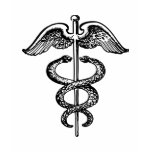 Asclepius Staff t-shirts