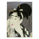 Ase o fuku onna, Utamaro Greeting Card