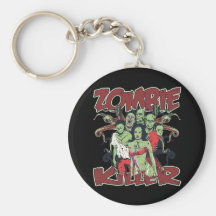 Asesino del zombi llavero personalizado
