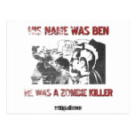 Asesino gráfico del zombi de la plantilla postales