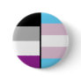 Asexual and Trans Flag badge Button