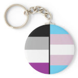 Asexual and Trans Flag Key Chain