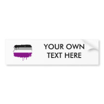 ASEXUAL FLAG DRIPPING BUMPER STICKERS