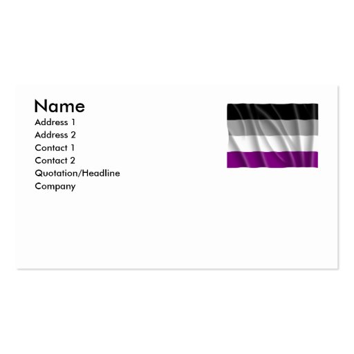 ASEXUAL FLAG FLYING -.png Business Card Templates (front side)