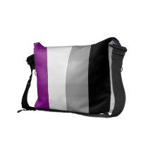 Asexual flag messenger bag