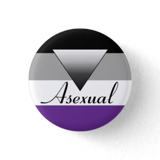 Asexual Flag & Triange Badge Pin button