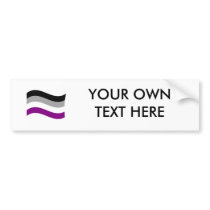 ASEXUAL FLAG WAVING BUMPER STICKER