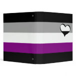 Asexual stripes binder - with half-filled heart
