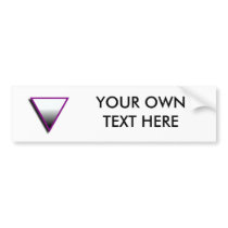 ASEXUAL TRIANGLE SYMBOL 3D -.png Bumper Sticker
