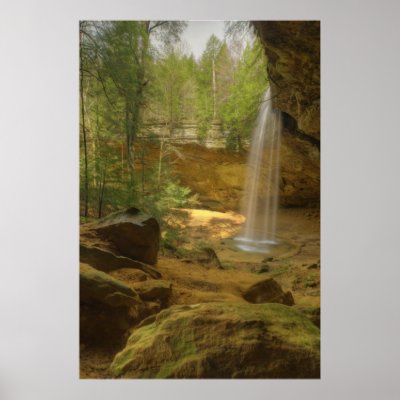 Ash Cave Falls Print by Michael_Shake