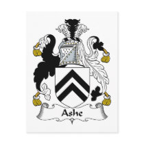 Ashe Family Crest postcards by coatsofarms Ashe Family Crest postcards