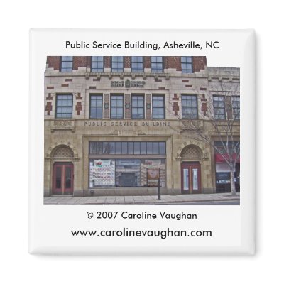 Asheville 1699, Public Service Building, Ashevi... Magnets by carolinevaughan