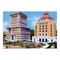 Asheville North Carolina Courthouse and City Hall Posters