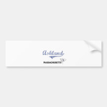Ashland Massachusetts City Classic Bumper Stickers