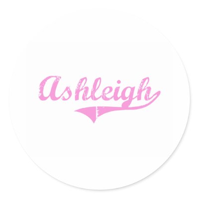Ashleigh Classic Style Name Round Stickers by nameshirt