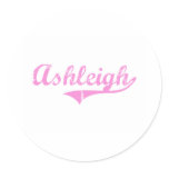 Ashleigh Classic Style Name Round Stickers