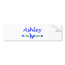 Ashley (Blue Butterfly) Bumper Sticker
