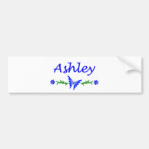Ashley (Blue Butterfly) Bumper Sticker