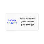 Ashley (Blue Butterfly) Custom Address Label