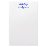 Ashley (Blue Butterfly) Personalized Stationery