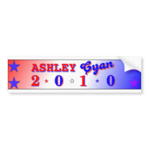 Ashley Cyan 2010 Bumper Sticker bumper stickers by iconmatthew1 Ashley Cyan 2010 Bumper Sticker bumper stickers