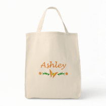 Ashley (Orange Butterfly) Canvas Bag