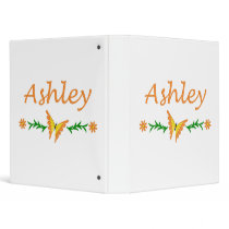 Ashley (Orange Butterfly) Binder