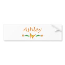 Ashley (Orange Butterfly) Bumper Stickers