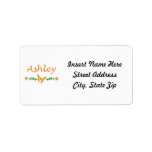 Ashley (Orange Butterfly) Custom Address Labels