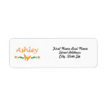 Ashley (Orange Butterfly) Custom Return Address Label