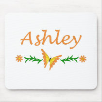 Ashley (Orange Butterfly) Mouse Pad