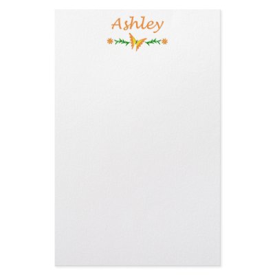 Ashley (Orange Butterfly) Stationery by nothingbutnames