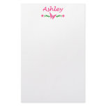 Ashley (Pink Butterfly) Custom Stationery