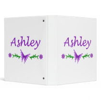Ashley (Purple Butterfly) Vinyl Binder