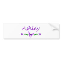 Ashley (Purple Butterfly) Bumper Stickers