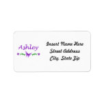 Ashley (Purple Butterfly) Personalized Address Labels