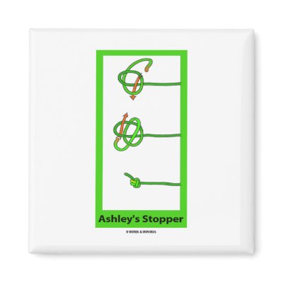 Ashley's Stopper (Knot) Fridge Magnet by wordsunwords