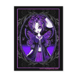 "Ashly" Purple Butterfly Moon Fairy Postcard