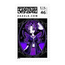 "Ashly" Purple Moon Faerie Postage Stamp