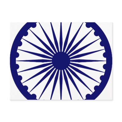 Ashoka Chakra, India flag Post Cards by FlagLibrary